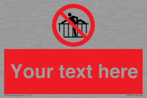 Custom prohibition do not cross barrier